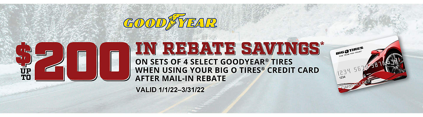Goodyear Up to $200 Mail-in Rebate
